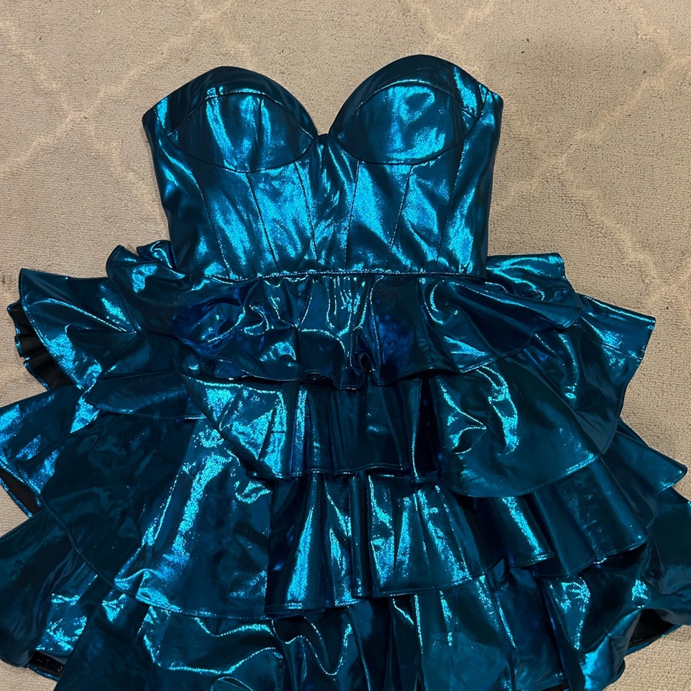 Sherri Hill Mermaid Color Cocktail Size 2